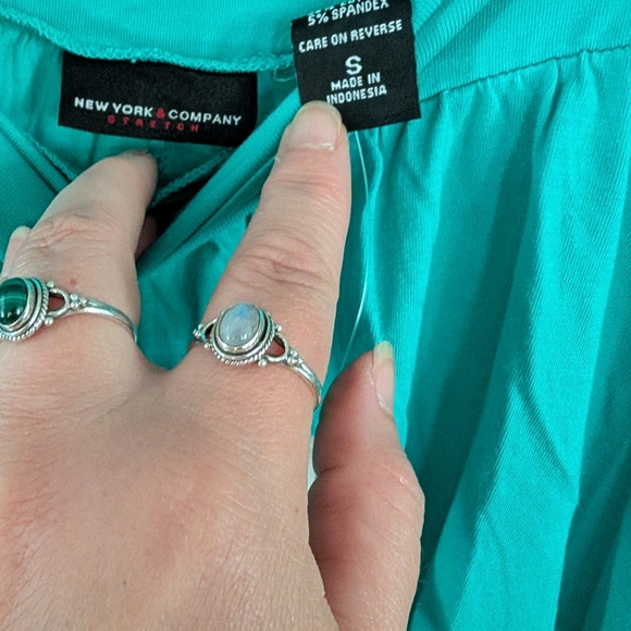 NWT New York & Co. Teal Maxi Skirt - Picture 3 of 4